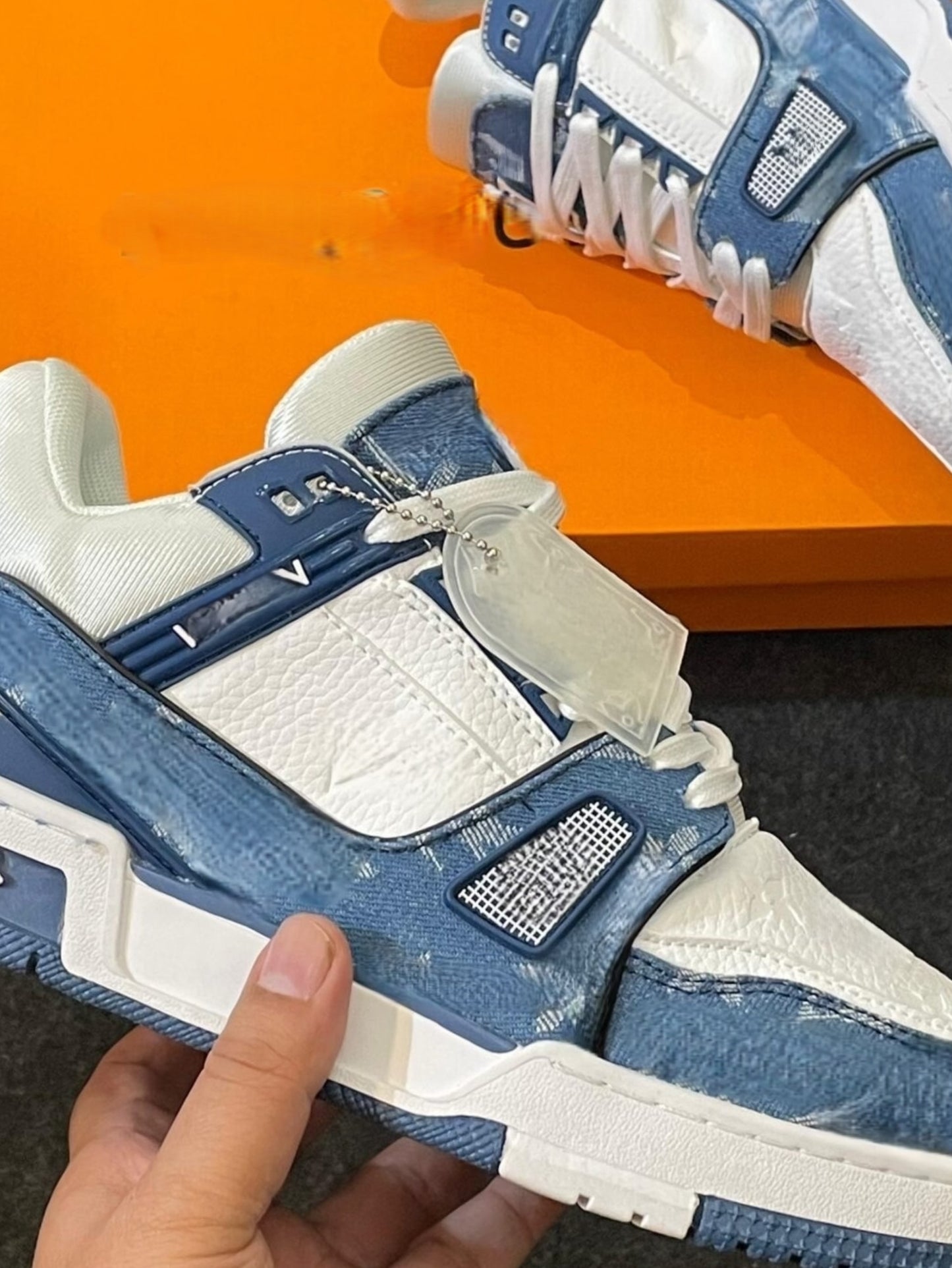 Designer Blue Denim Trainers