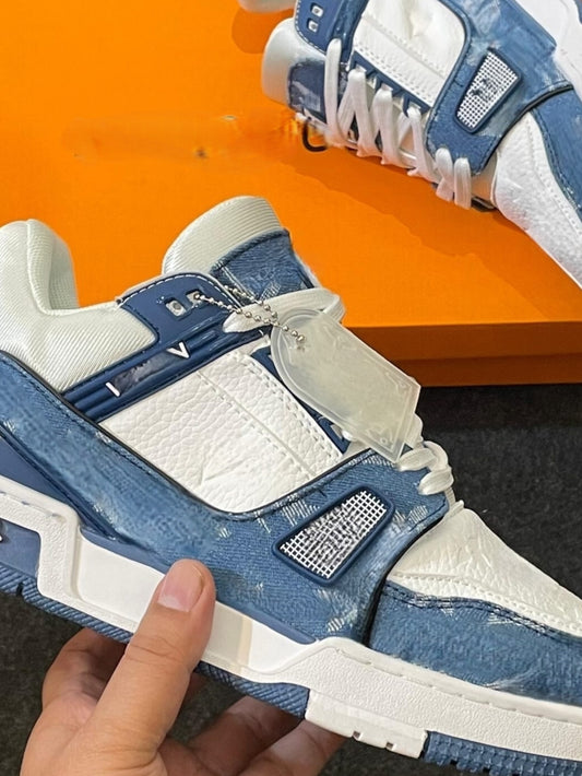 Designer Blue Denim Trainers
