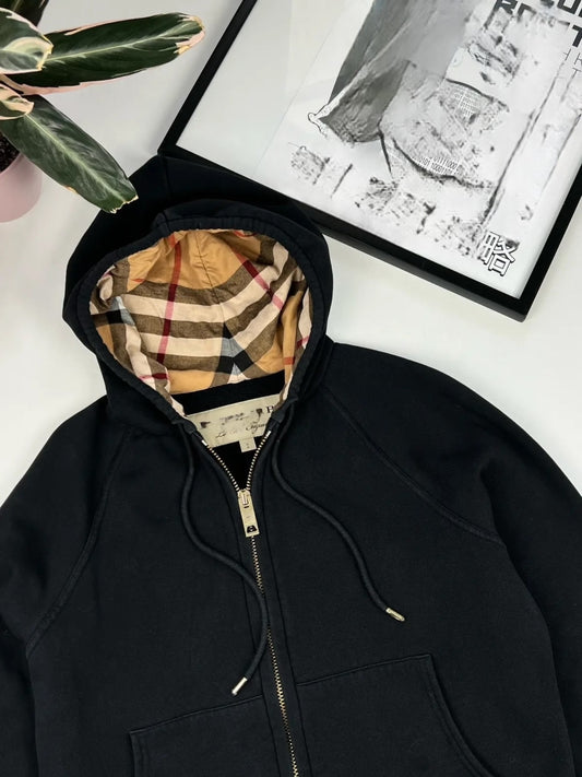 Black Zip Up W/print inside